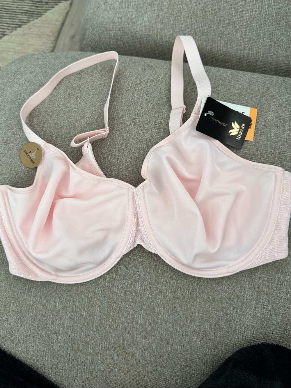 Wacoal Back Appeal Minimizer Bra 34DD New Crystal Pink Back Smoothing